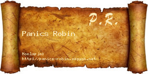 Panics Robin névjegykártya